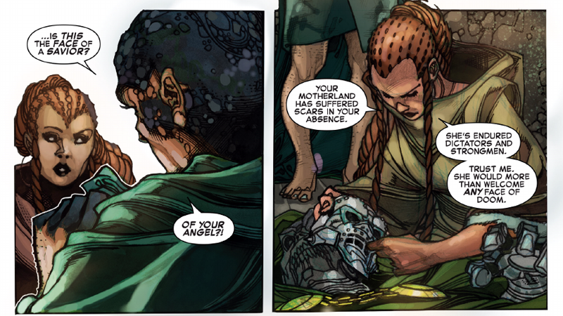 A young Latverian named Zora inspires Doom to return as Latveria’s ruler.